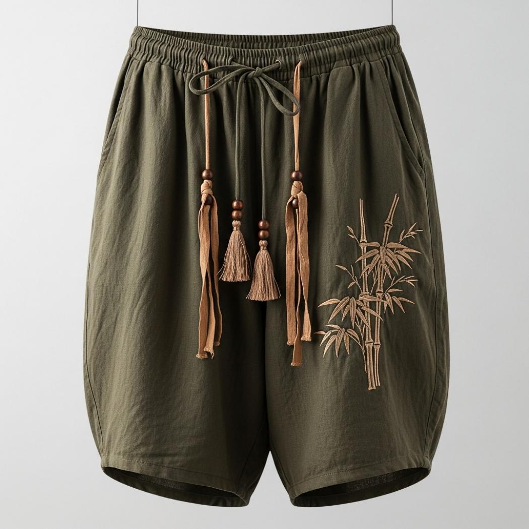 Japanese linen blend casual shorts
